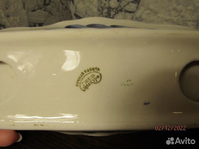 Гжель чашки, штоф, набор под специи, статуэтки