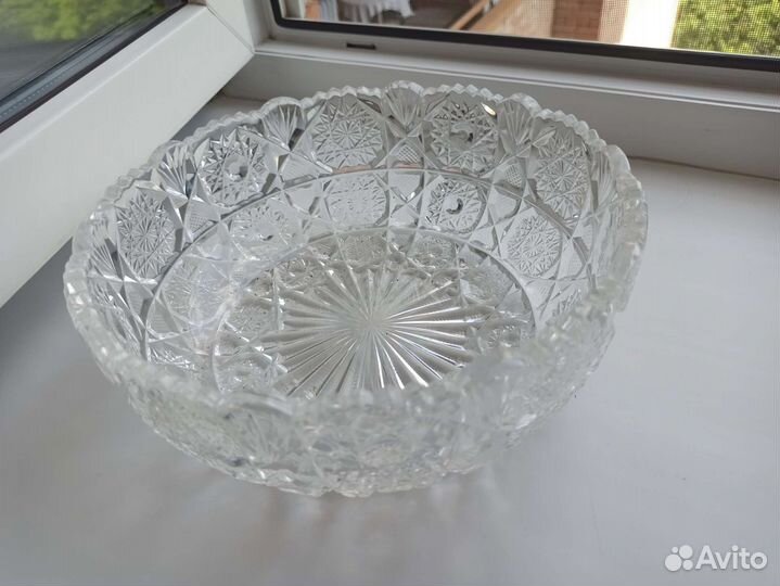 Ваза для фруктов хрусталь