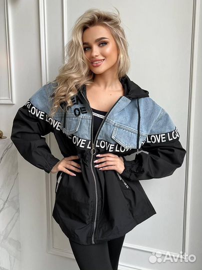 Ветровка Джинс +плащëвка