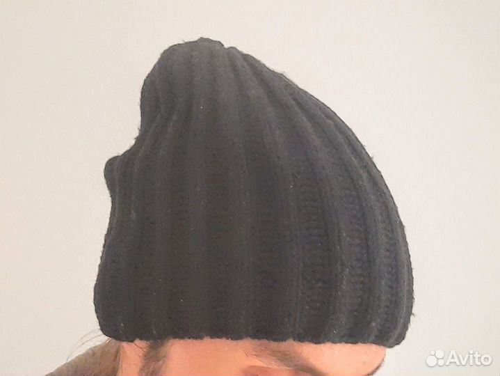 Вязаная шапка H&M чёрная