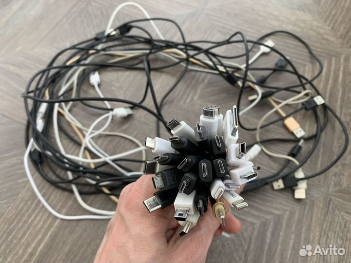 Кабели microUSB, USB-C, Lightning