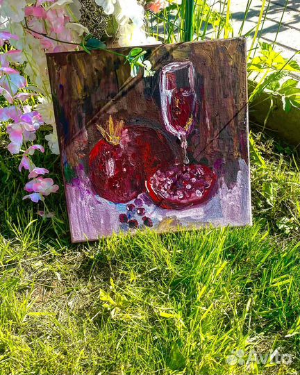 Картина ручной работы гуашью