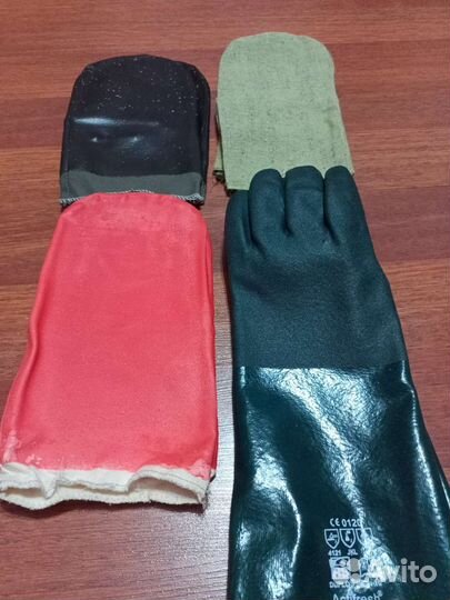 Перчатки рабочие прорезиненные, х/б