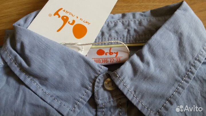 Рубашка новая с длинным рукавом Орби 140-146 см