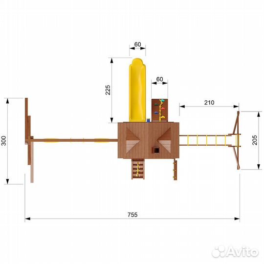 Детский игровой комплекс New Sunrise Форт-2