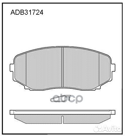 Колодки тормозные дисковые перед ADB31724 A