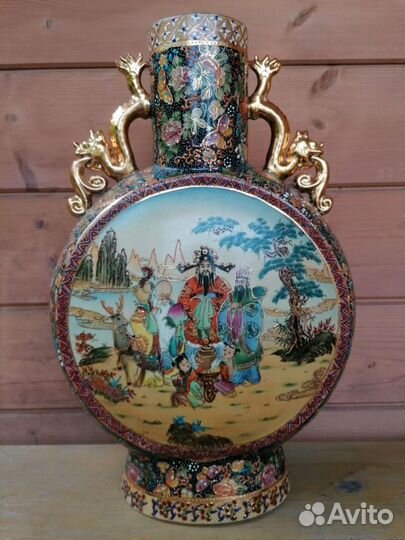 Ваза китайская ручная работа Фарфор