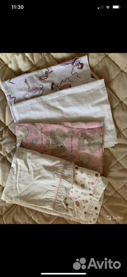 Детская простыня на резинке. Детские наволочки