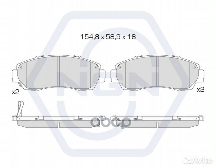 Колодки тормозные дисковые керамические перед