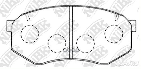 Колодки тормозные дисковые перед nibk 767 LAC300