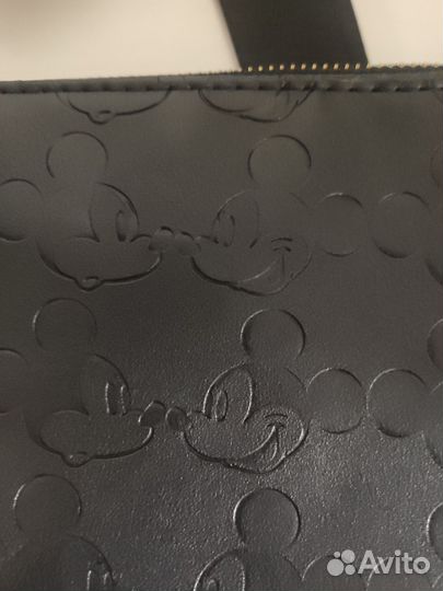 Кожаная сумка с принтом Микки Мауса