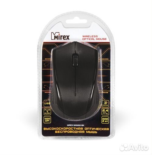 Мышь беспроводная Mirex MWM001BK