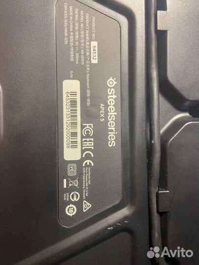 Игровая механическая клавиатура steelseries apex 5