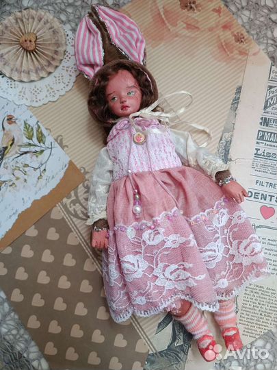 Кукла ручной работы из полимерной глины