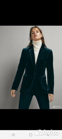 Пиджак бархатный massimo dutti