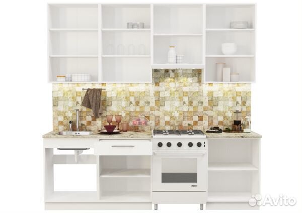 Модульная кухня Олива глянец 2,4 м (Н)