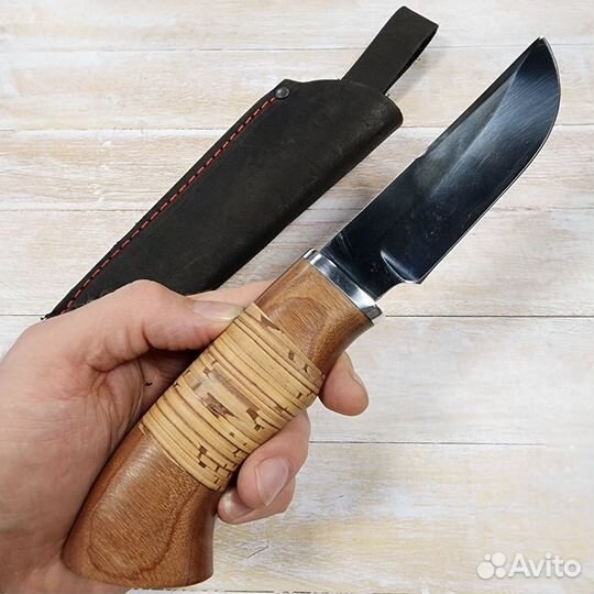 Нож Разделочный ст.95х18 (орех/береста) (Русский Нож)