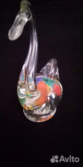 Чеканка медь, лебедь