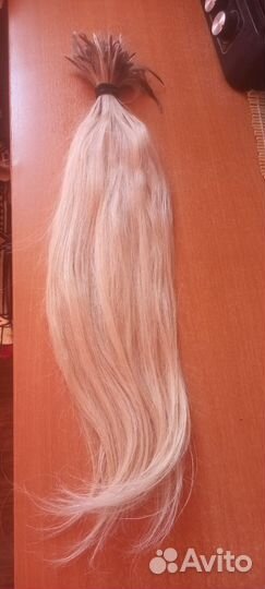 Волосы для наращивания 60 см блонд бу