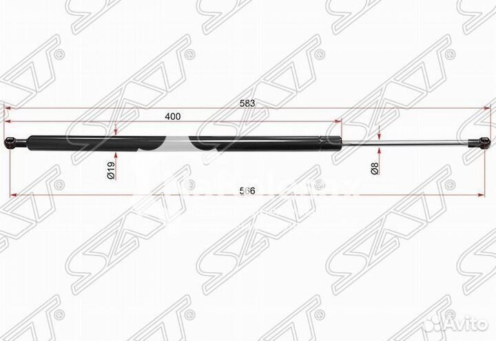 Амортизатор крышки багажника volvo XC60 08