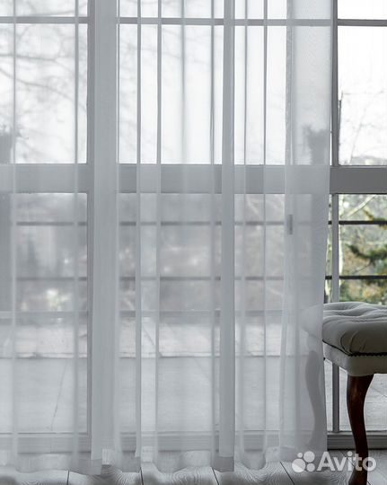 Комплект Шторы и Тюль Эдем Серый базальт+Вуаль