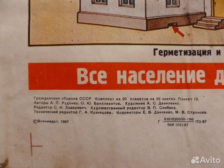 Плакат ссср, 1987 год, 