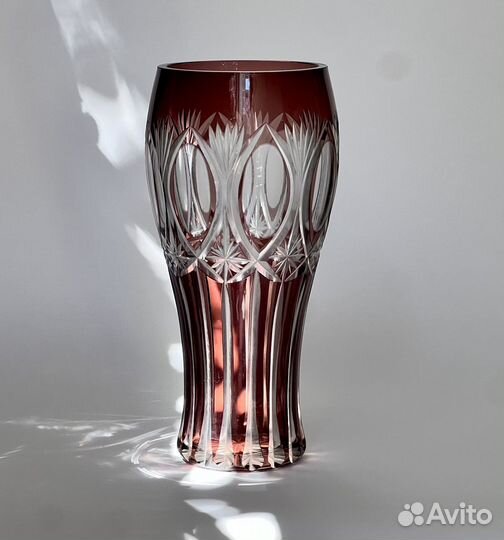 Ваза Хрусталь Германия Марганцевое стекло