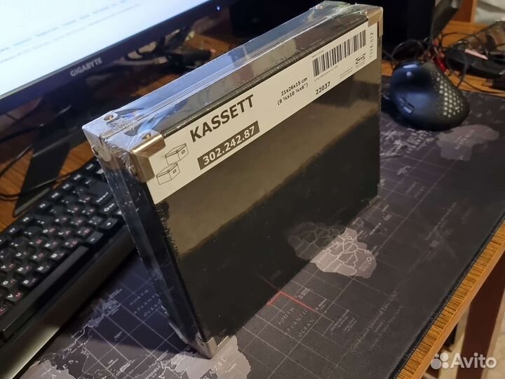 Коробка с крышкой икеа kasset 21х26х15 /302.242.87