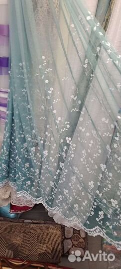 Тюль Сетка с цветочками красивая