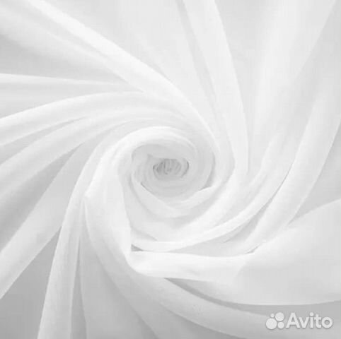 Тюль на окно белая вуаль