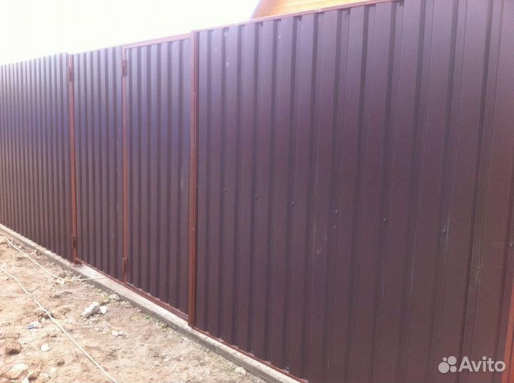 Заборы из профнастила, евроштакетника, 3D