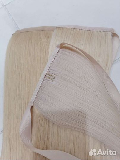 Хвост из натуральных волос