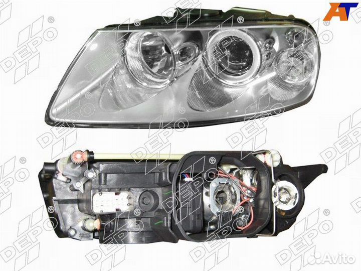 Фара VW touareg 03-07 LH с электрокорректором 441