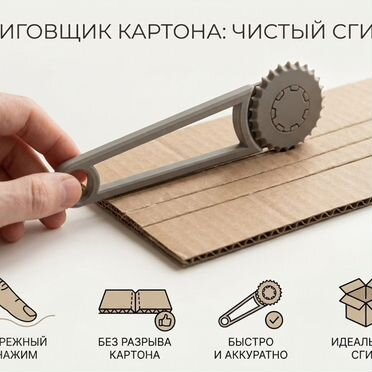 Устройство для сгибания картона, биговщик