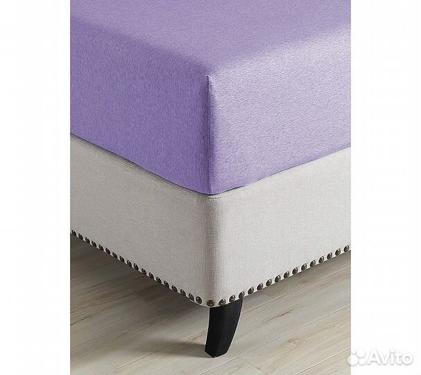 Простынь GoodNight Трикотаж 140х200х20 Лаванда на