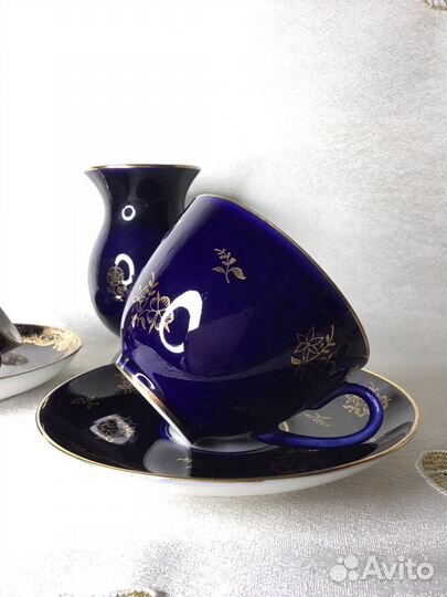 Чудесный лфз кобальт вазочка и пары чайные