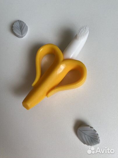Силиконовая зубная щеточка-банан
