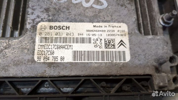 Блок управления двигателем Citroen C4 Cactus, 2015