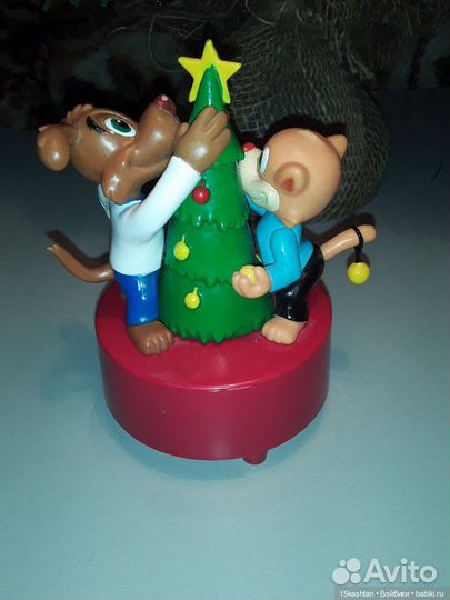 Новогодняя музыкальная игрушка кот и собака