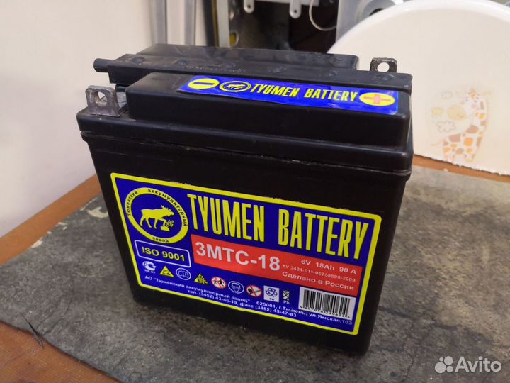 Аккумулятор 6 вольт 18 Ah