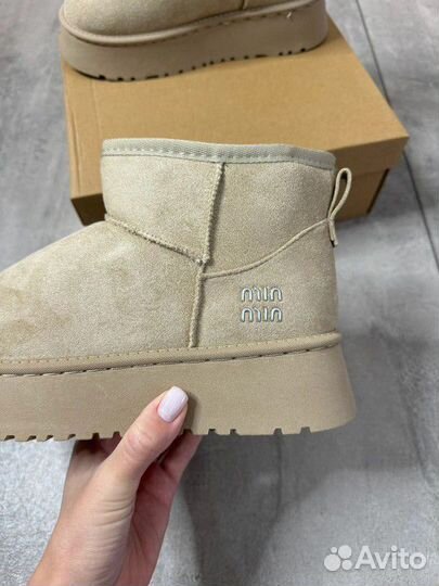 Ugg женские на платформе серые