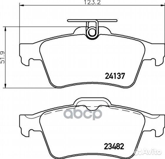 Колодки тормозные ford focus II/III/mazda 3/OPE