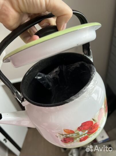 Чайник эмалированный новый