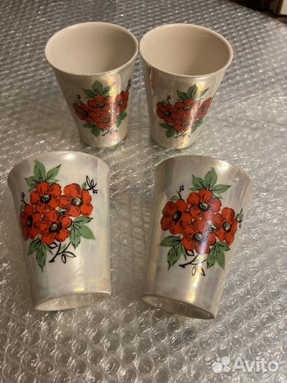 Стаканы времен СССР перламутровые ассортимент