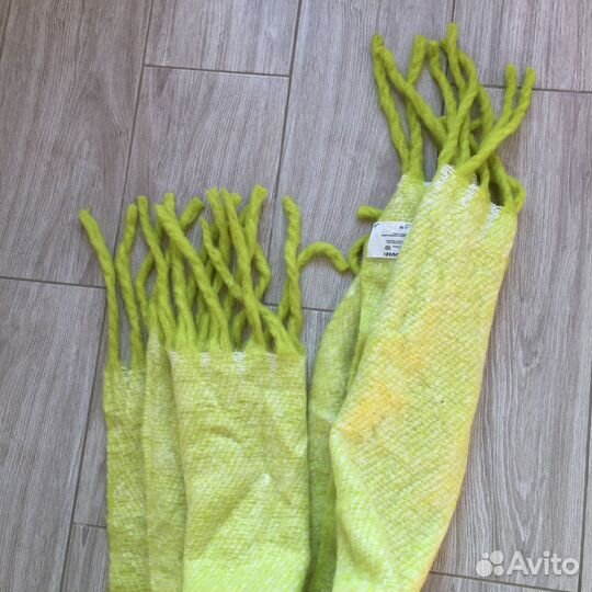 Длинный Шарф шаль неоновый кислотный необычный y2k