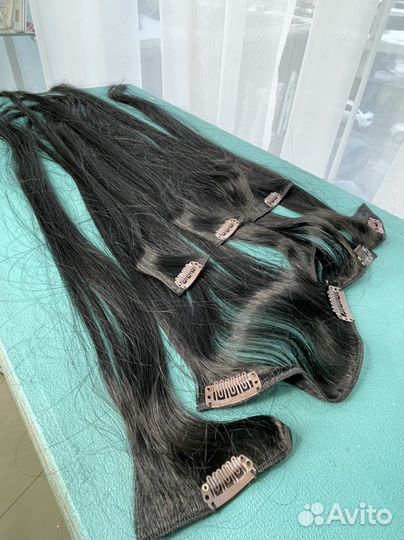 Волосы для наращивания на заколках, 60 см