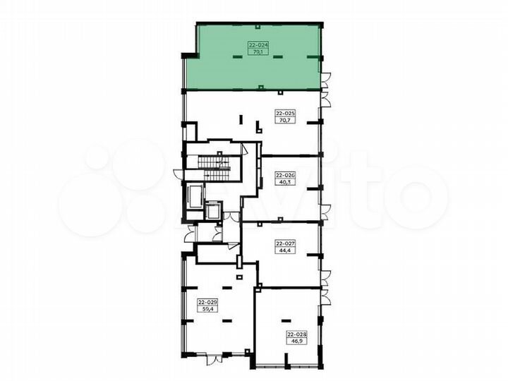 Сдам торговое помещение, 78.4 м²