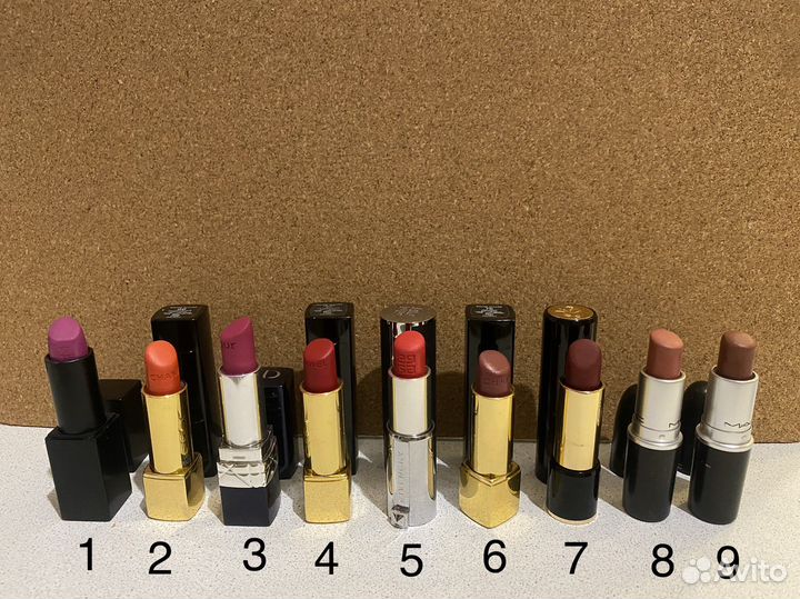 Помада dior chanel mac givenchy lancome
