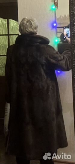 Шуба норкова натуральная женская 48-50 размер