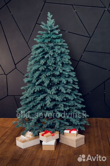 Елка искусственная литая голубая